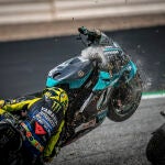 La Yamaha de Morbidelli vuela justo delante de Valentino Rossi en el Red Bull Ring16/08/2020 ONLY FOR USE IN SPAIN