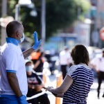 Dispositivo para la realización de pruebas PCR de coronavirus a vecinos de Alcobendas de entre 15 y 49 años, a 21 de agosto de 2020.