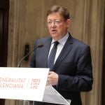 El president Ximo Puig en rueda de prensa