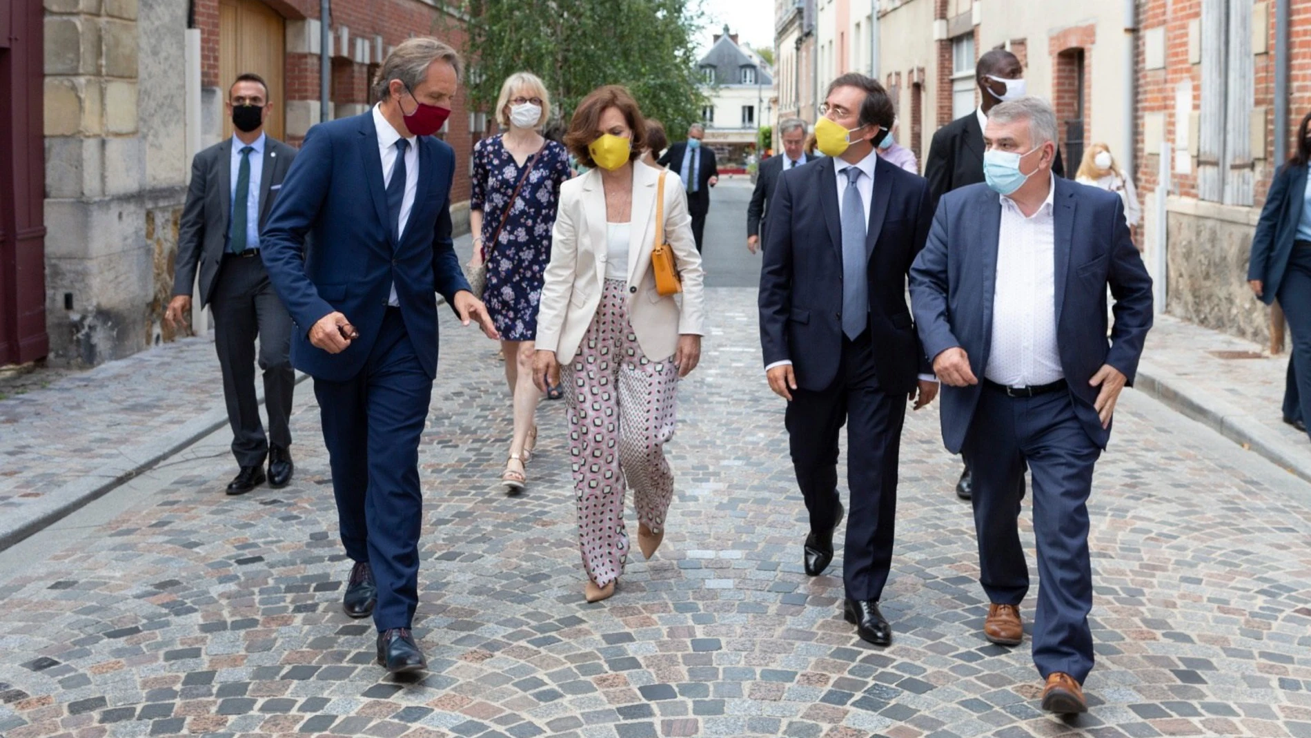 La vicepresidenta primera, Carmen Calvo, en el homenaje al último español superviviente de Mauthausen.