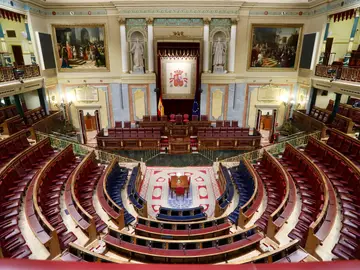 Hemiciclo vacío en el Congreso de los Diputados. Hemiciclo vacío en el Congreso de los Diputados.