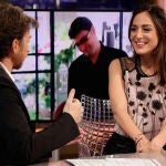Tamara Falcó con Pablo Motos durante una de sus visitas a "El hormiguero"