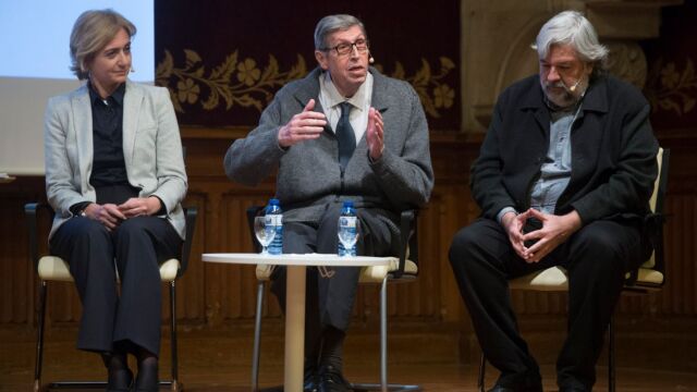 El Pare Ignasi Vila en un acto en el colegio Sant Ignasi donde ejerció de maestro