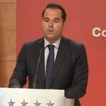 Ignacio Aguado, en la rueda de prensa del Consejo de Gobierno