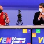 Diosdado Cabello y Nicolás Maduro