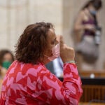 Lal portavoz del grupo parlamentario popular, Ángela Aguilera