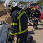Imagen del accidente registrado esta tarde en la M-503