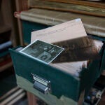 Una caja del archivo personal de Franco que se conserva en la fundación que lleva su nombre en Madrid