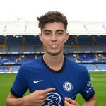 Kai Havertz, el día de su presentación como jugador del Chelsea.