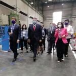 La ministra de Defensa, Margarita Robles, en su visita a la Fábrica de Armas de Trubia