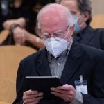 El ex presidente del Consejo de Dirección de la SGAE, Teddy Bautista, durante una sesión del juicio celebrado en la Audiencia Nacional