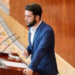 El portavoz de Ciudadanos en la Asamblea de Madrid, César Zafra, interviene durante la segunda jornada del Pleno del Debate del Estado de la Región en Madrid.