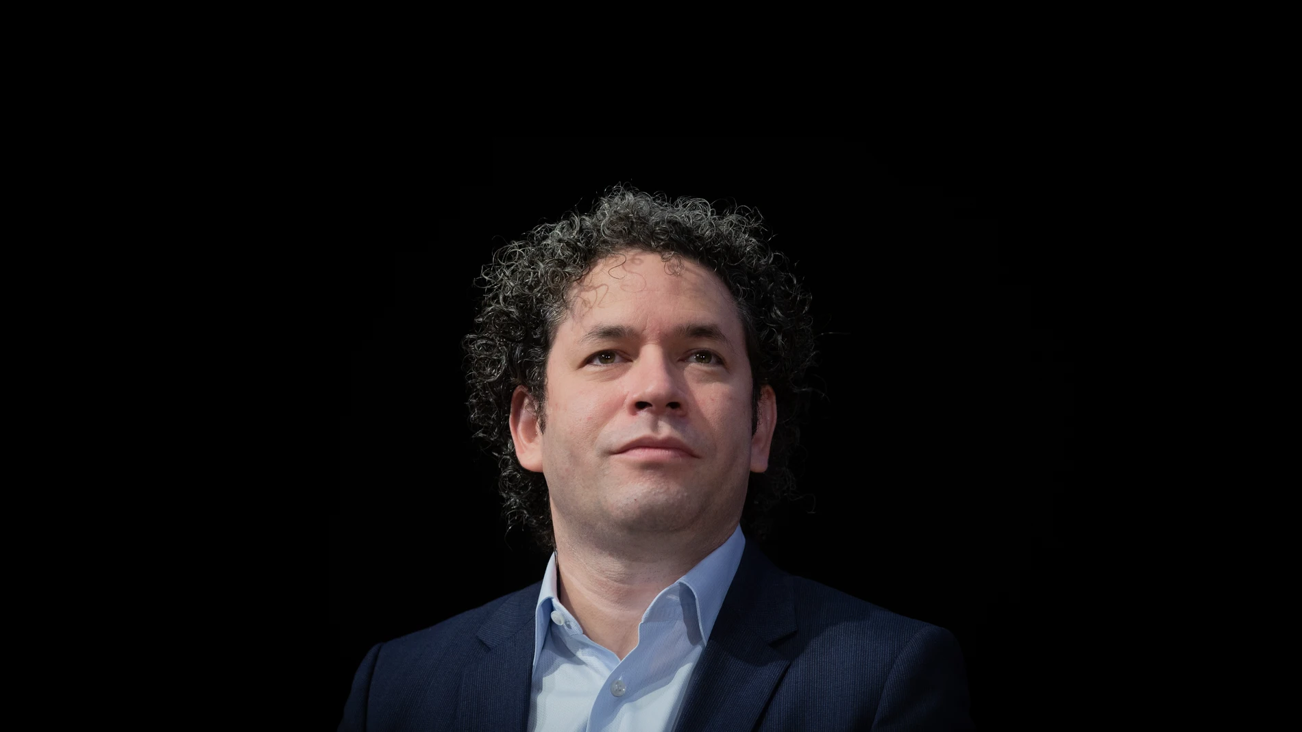 El director venezolano, Gustavo Dudamel, durante la presentación del filme inmersivo "Symphony" en Cosmo Caixa, Barcelona