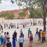 Protesta en la parcela, en contra de la construcción de un parking disuasorio15/09/2020
