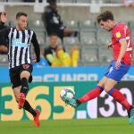 Javier Manquillo con el Newcastle.