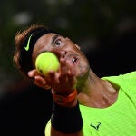 Rafael Nadal, durante su partido ante Carreño