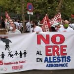 Concentración en defensa de la plantilla de Alestis