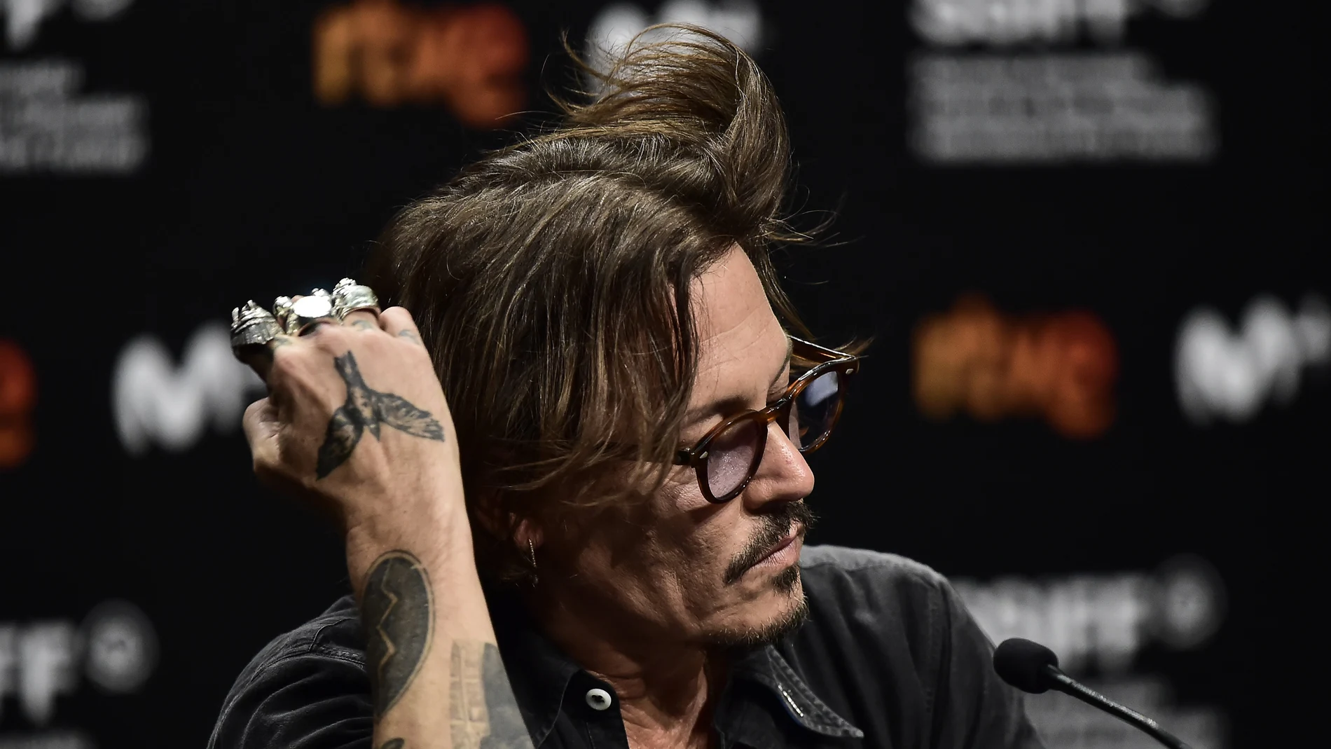Johnny Deep en la presentación de "Crock of Gold" del Festival de San Sebastián