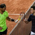 Nadal y Schwartzman se saludan tras su partido en Roma