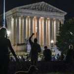 Homenaje a la juez fallecida Ruth Bader Ginsburg junto al Supremo de EE UU el pasado sábado