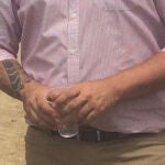 El tatuaje en el brazo del presunto asesino Eugenio Delgado.