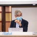 El secretario de Salud Pública de la Generalitat, Josep Maria Argimón, en una rueda de prensa en la conselleria de Salud. David Zorrakino / Europa Press