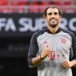 Javi Martínez en un entrenamiento del Bayern de Múnich.