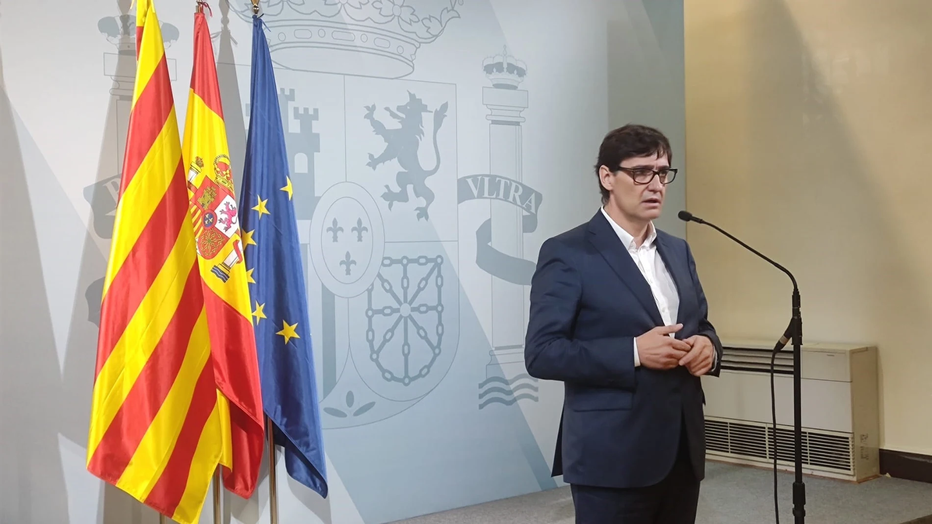 El ministro de Sanidad, Salvador Illa, en la Delegación del Gobierno en Barcelona