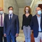 Encuentro institucional del vicepresidente de la Junta, Francisco Igea, con el alcalde del Ayuntamiento de Salamanca, Carlos Carbayo y representantes de los partidos