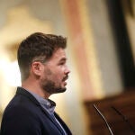 El portavoz de ERC en el Congreso de los Diputados, Gabriel Rufián,
