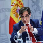 El ministro de Sanidad, Salvador Illa, comparece en rueda de prensa telemática en Moncloa, para informar de la evolución de la COVID-19, en Madrid (España), Jesús Hellín / Europa Press