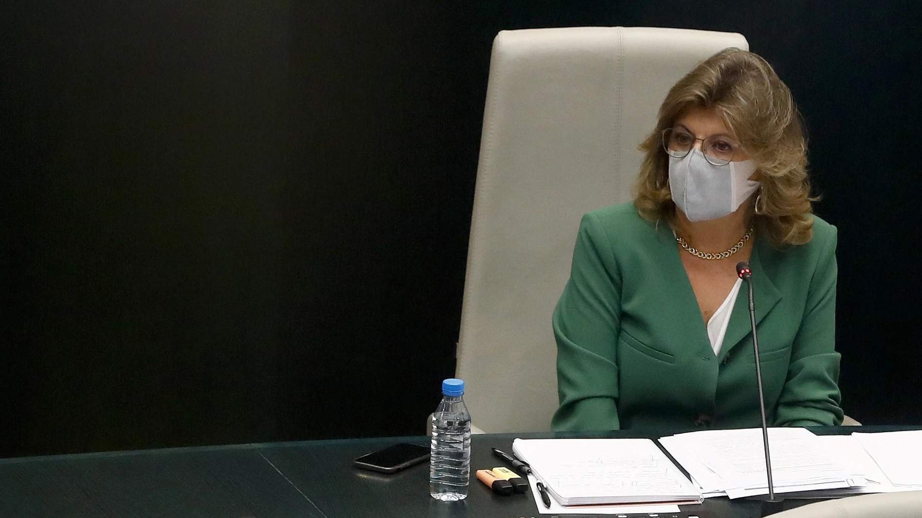 La delegada del Área de Gobierno de Hacienda y Personal, Engracia Hidalgo, durante el pleno del Ayuntamiento