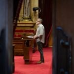 El diputado de la CUP Carles Riera en el Parlament