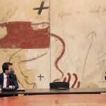 El vicepresidente del Govern, Pere Aragonès, y la consellera de Presidencia, Meritxell Budó.