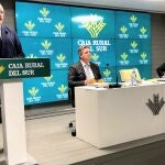 El Presidente de Caja Rural del Sur, José Luis García-Palacios, hoy en el informe a la Asamblea de la entidad