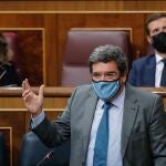 El ministro de Inclusión, José Luis Escrivá, en una reciente intervención en el Congreso