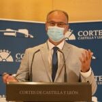 El presidente de las Cortes de Castilla y León, Luis Fuentes Rodríguez, en calidad de coordinador del Grupo de Trabajo sobre Despoblación y Envejecimiento de la CALRE, presenta el encuentro europeo telemático en el que se desarrolla la Jornada técnica 'Reto demográfico y Envejecimiento en la era PostCOVID'