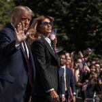 Donald Trump y su esposa Melania