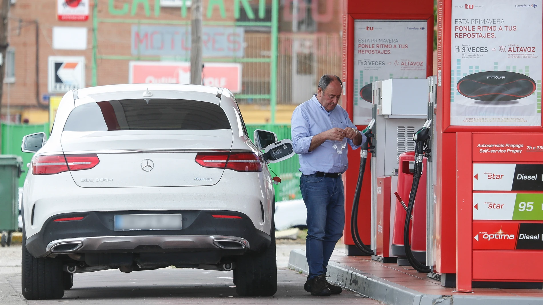 Una gasolinera en Madrid