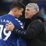 James Rodríguez y Ancelotti
