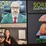 El consejero de Cultura y Turismo, Javier Ortega, durante la inauguración de "Soria Gastronómica"