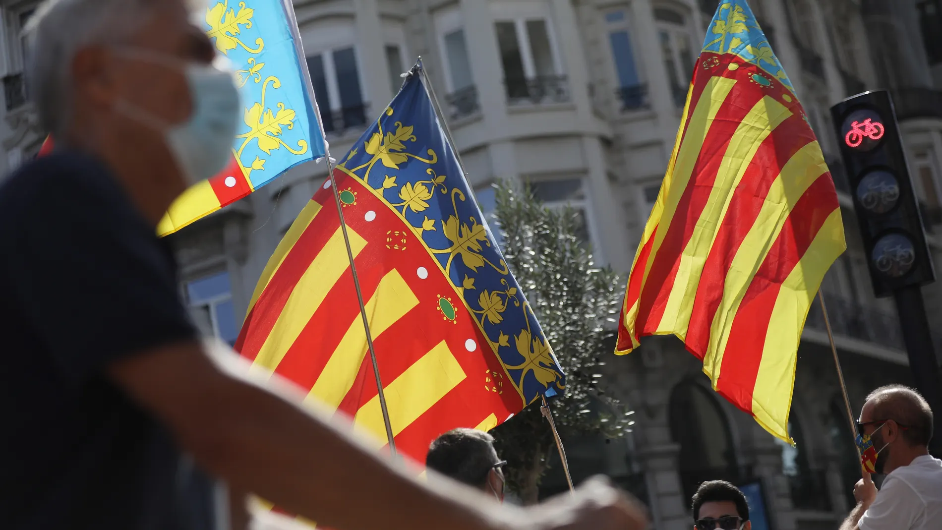 Homenaje institucional y ciudadano a la Senyera que se celebró el 9 d'octubre del año pasado en sustitución de la tradicional procesión cívica