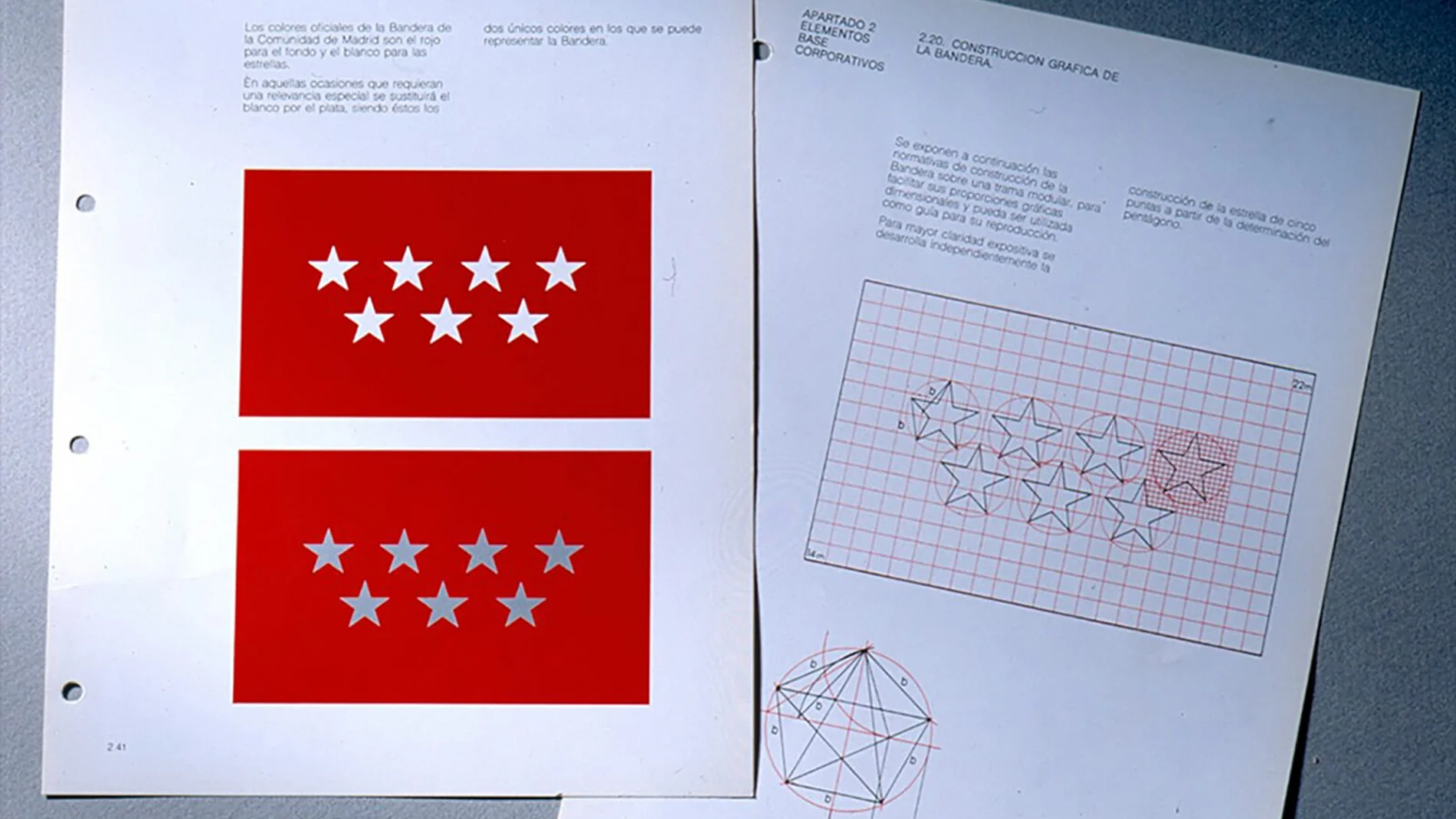Boceto de la bandera de la Comunidad de Madrid