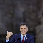 El presidente del Gobierno, Pedro Sánchez, en la pasada cumbre hispano-lusa