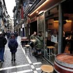 terrazas de algunos de los bares del Casco Viejo de Pamplona.