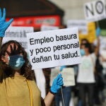 Los enfermeros de Madrid se concentraron la semana pasada en la Puerta del Sol