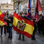 Concentración de la ultraderecha en Benimaclet, en una imagen de archivo