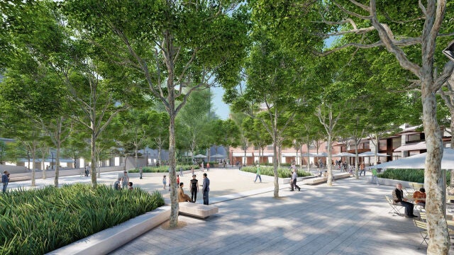 Recreación de cómo quedará la plaza del Carmen una vez concluyan las obras