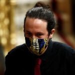 MADRID, 14/10/2020.- El vicepresidente segundo del Gobierno, Pablo Iglesias, durante la sesión de control al Ejecutivo este miércoles en el Congreso. EFE/ Mariscal