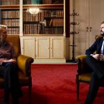 El líder del PP, Pablo Casado durante su reunión con la presidenta de la Comisión Europea Úrsula Von der Leyen